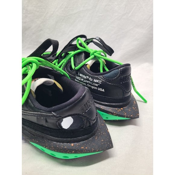 Nike Blazer Low x Off-White ‘77 Black Electro Green Mens Size 6.5 DH7863-100 - Picture 7 of 14